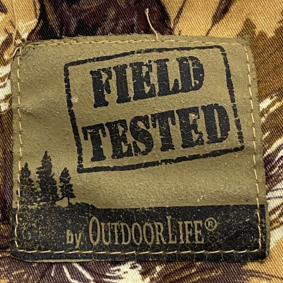Vintage Outdoor Life Field Tested Button Front Shirt Mens 4X Yellow Hunting Dogs - Picture 4 of 4